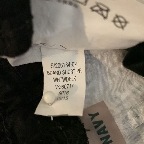 OLD Navy black and white elastic waisted board shorts size large girls - Picture 6 of 9